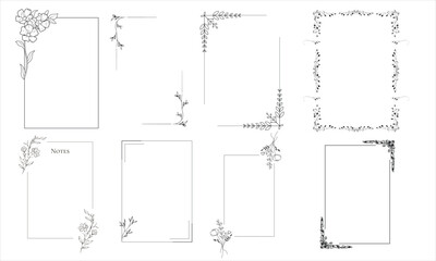 Vintage elegant frames collection. Decorative vintage frames for design. Set of decorative ornament border frames