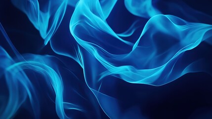 Obraz premium Blue neon triangle tunnel illuminated, creating a futuristic atmosphere in a dark environment