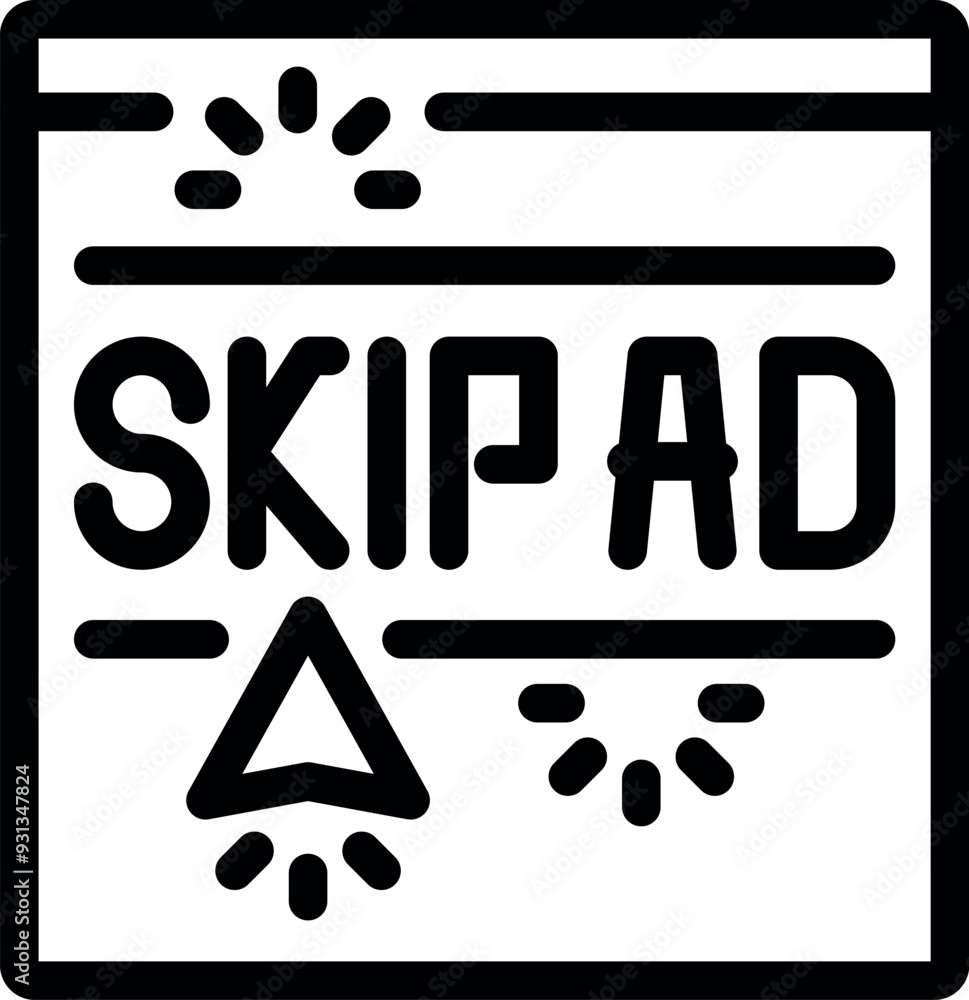 Poster cursor is hovering over a skip ad button, symbolizing the desire to bypass online advertisements