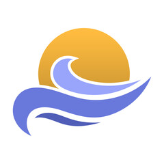 Sea and sunset logo