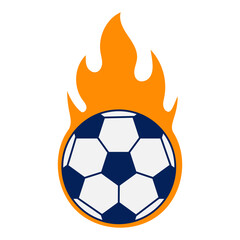 Fototapeta premium soccer ball in fire