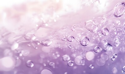 water bubbles in on voilet background , Generative AI