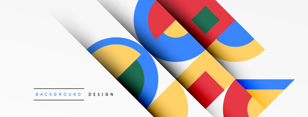 Modern geometrical abstract background - circles. Business or technology presentation design