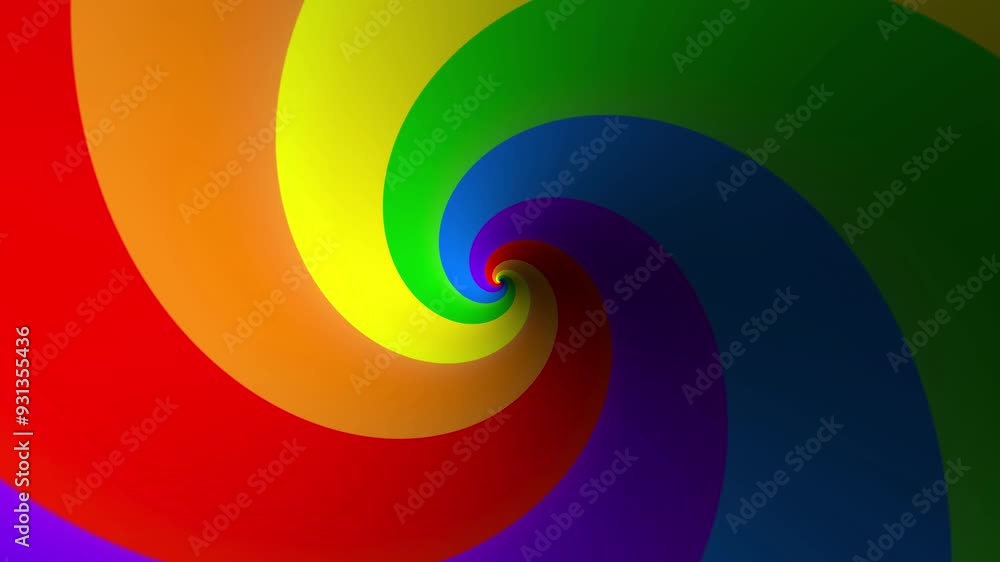 Aufkleber Endless abstract spiral. Seamless looping footage 4k. Abstract loop background