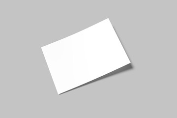 Fototapeta premium A5 Landscape Flyer Blank Mockup