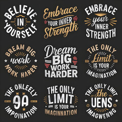 Fototapeta premium inspirational phrases on a poster