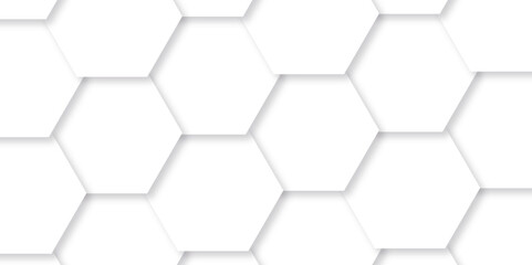 Abstract background with hexagon, modern abstract vector polygonal pattern. Futuristic abstract honeycomb technology white background. Luxury white hexagon pattern.
