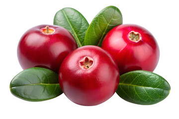Red cranberries isolated on a transparent background png
