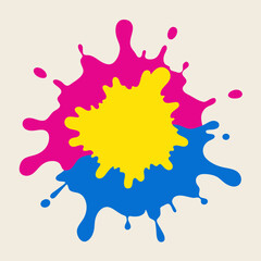 Paint splatter vector art illustration