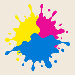 Paint splatter vector art illustration