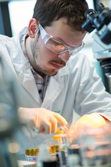Male scientist working in a laboratory