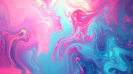 A vibrant abstract swirl of pink and blue colors, evoking a sense of fluidity and motion.