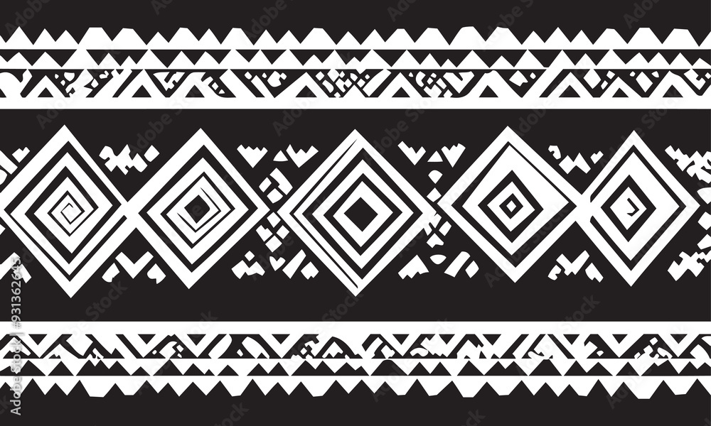 Poster black and white geometric pattern background texture isolated vector design