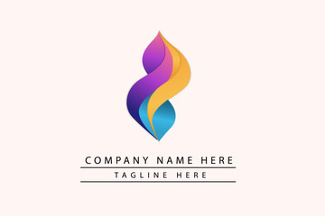 vector illustration of Colorful flame icon logo template for company and business.