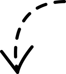 Hand drawn arrow sign. Handdrrawn svg arrows. Isolated direction doodle arrow icon