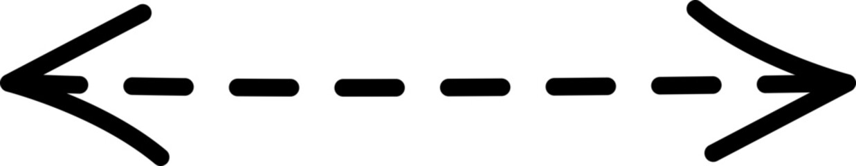 Hand drawn arrow sign. Handdrrawn svg arrows. Isolated direction doodle arrow icon