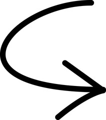 Hand drawn arrow sign. Handdrrawn svg arrows. Isolated direction doodle arrow icon