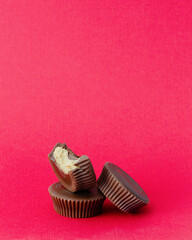 Peanut butter cups. Classic Flavor Peanut Butter and Chocolate Candy.
