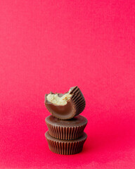 Peanut butter cups. Classic Flavor Peanut Butter and Chocolate Candy.