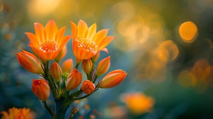 Obraz premium Closeup view of orange aloe vera flowers in botanical garden in Ventnor Isle of Wight United Kingdom : Generative AI