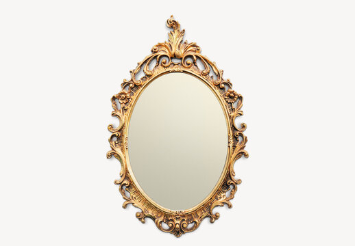 Vintage Oval Frame Mockup