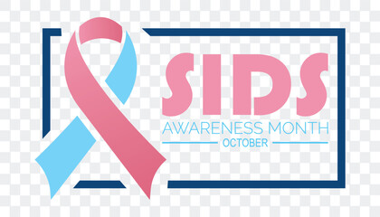 Sudden Infant death syndrome SIDS awareness month is observed every year on October. Medical Healthcare Awareness concept. background, placard, banner template Vector illustration design.