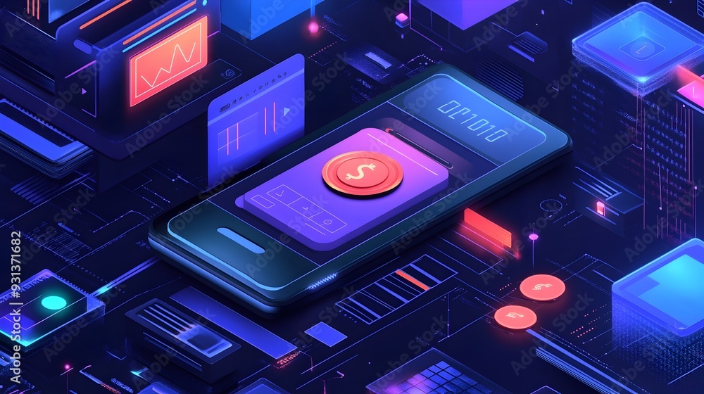 Poster ai powered digital wallet with personalized budgeting advice and finance tools
