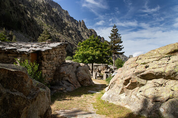 mountain scenery in Corsica France