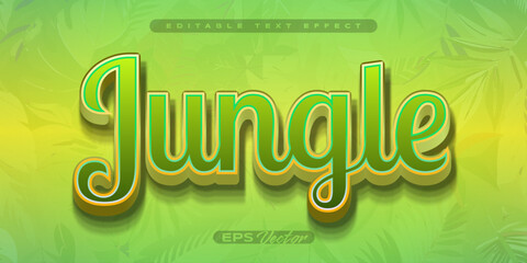 Green nature eco editable vector text effect