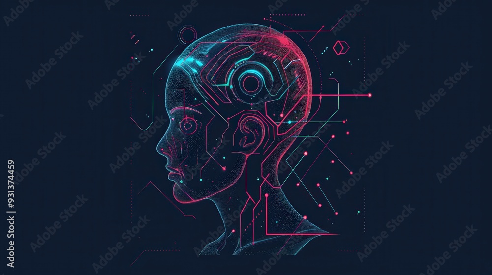 Poster imagine a logo for a tech startup focused on artificial intelligence.