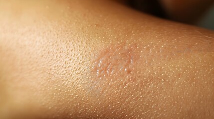 Closeup of Circular Scaly Rash on an Arm Indicative of a Fungal Skin Infection