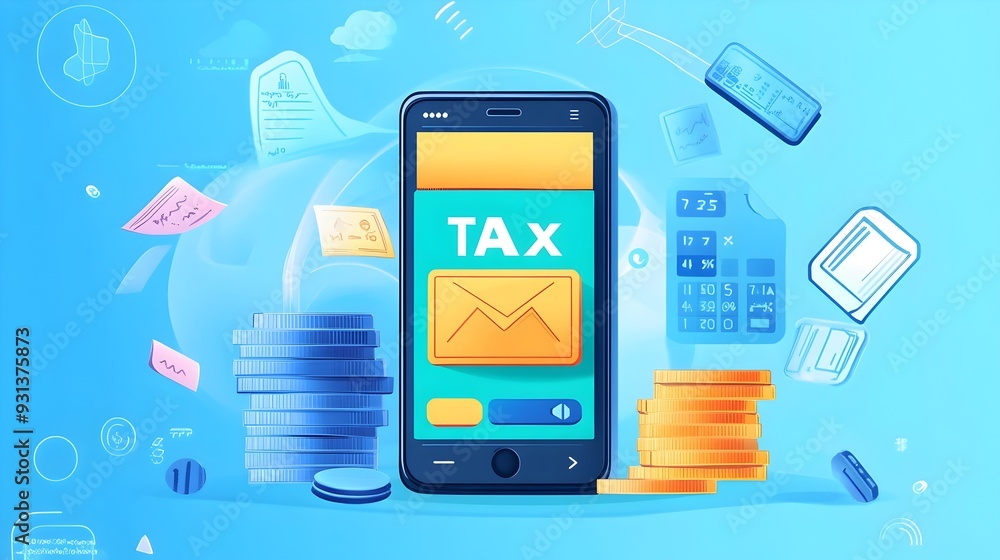 Poster digital wallet app with comprehensive tax tracking for seamless financial management