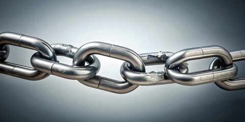Obraz premium of broken chain piece on background, broken, chain, part,background,graphic, isolated, disconnect, link, metal