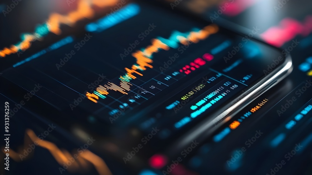 Poster digital wallet displaying investment portfolio for wealth management