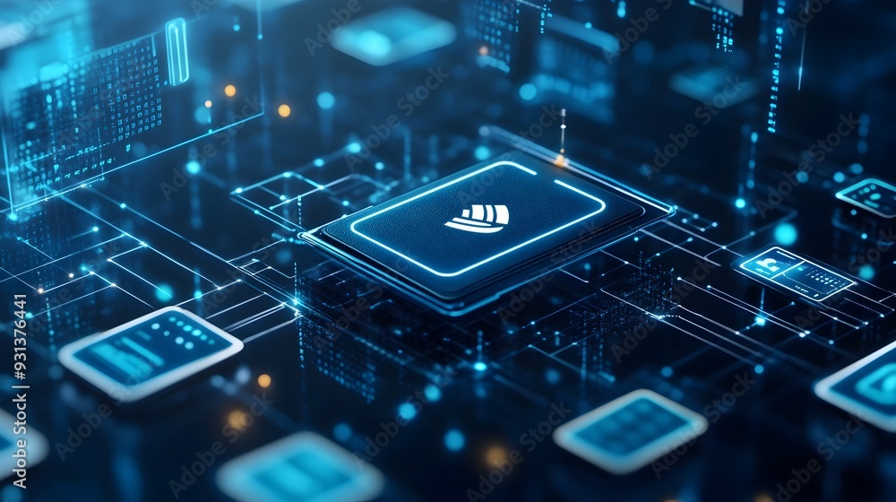 Poster digital wallet icon integrated across connected devices for seamless financial transactions