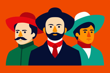 Image of key figures from Mexican Independent