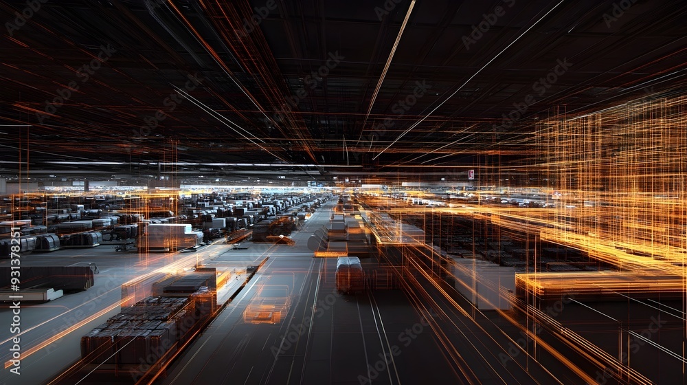 Aufkleber expansive baggage handling system at airport terminal for efficient cargo and luggage transfer