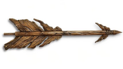 Imagine an arrow with a rustic, wood texture.