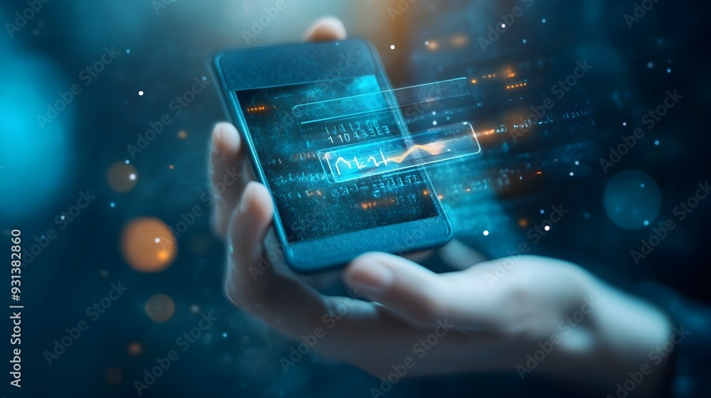 Poster successful digital wallet payment notification illustrating quick transactions