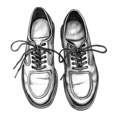 Stylish Leather Men s Shoes in Minimalist Pencil Drawing Design