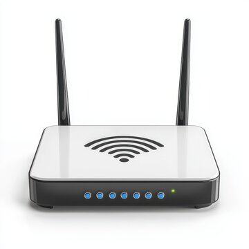 recommend clip art:  Black and white Wi-Fi internet router device