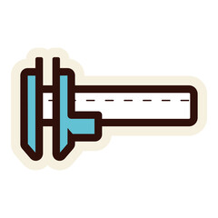 vernier caliper measurement tool sticker