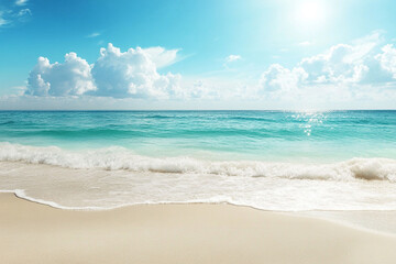 Holiday beach with white sand and clear water
