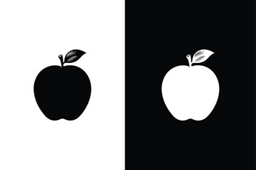 Apple icon illustration. Apple Icon Flat Graphic Design