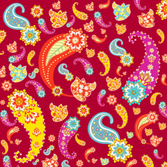 Paisley fabric pattern. fabric Indian floral ornament ethnic floral textile digital design fabric print wallpaper design,seamless asian Textile background