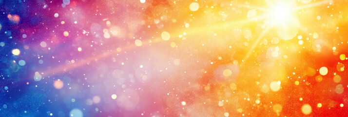 Good luck background. Shiny colorful background. Horizontal banner. Free space for text. Abundance, prosperity. Talisman, symbol of luck and good fortune