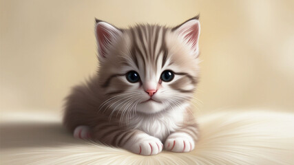 Obraz premium cat realistic view