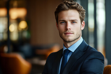 Fototapeta premium Young start up entrepreneur portrait business licorne