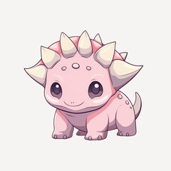 Obraz premium Cute cartoon baby dinosaur illustration