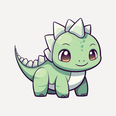 Fototapeta premium Cute cartoon baby dinosaur illustration